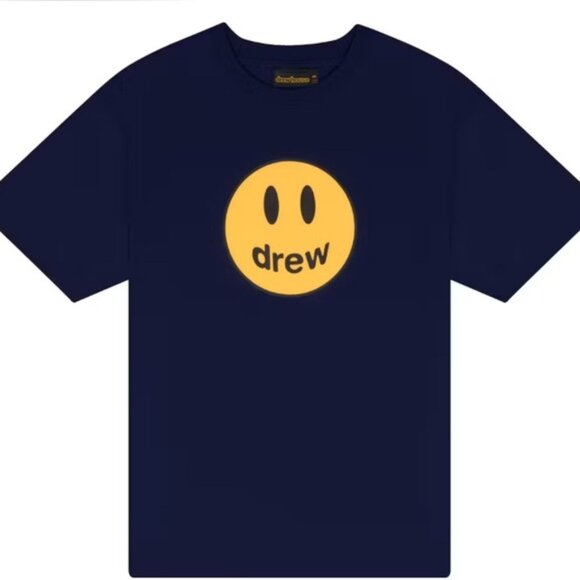 DREW Other - Drew House Navy Blue Happy Face Logo Justin Bieber Shirt